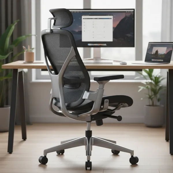 Full view of Hinomi H1 Pro ergonomic chair in a modern office setup
